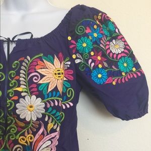 Purple embroidered dress